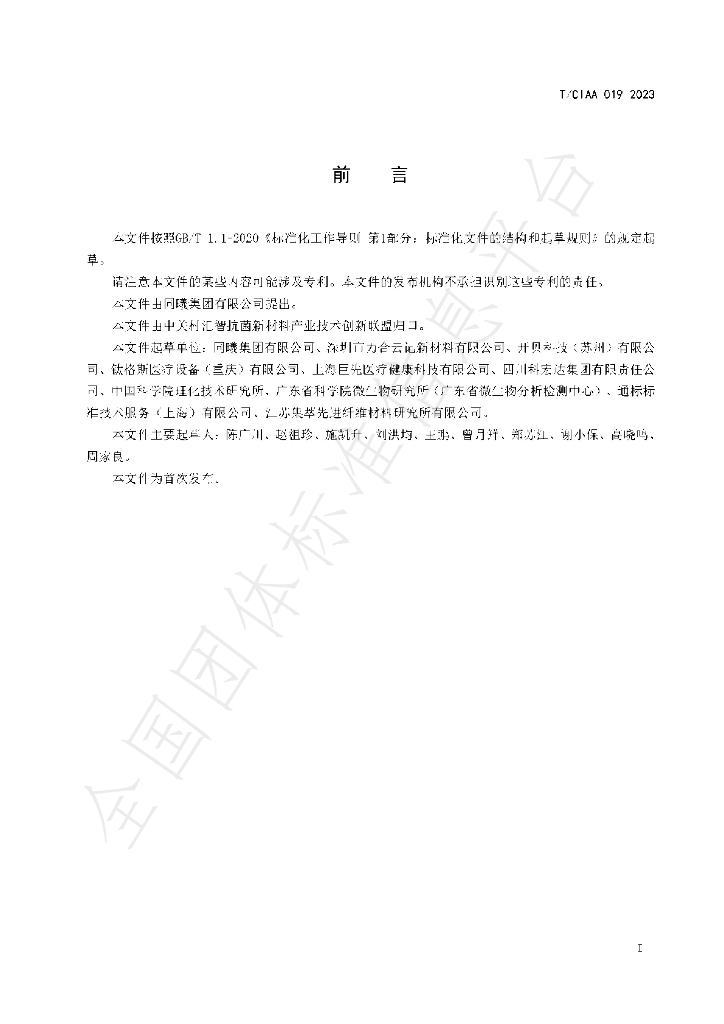 T/CIAA 019-2023 标准预览