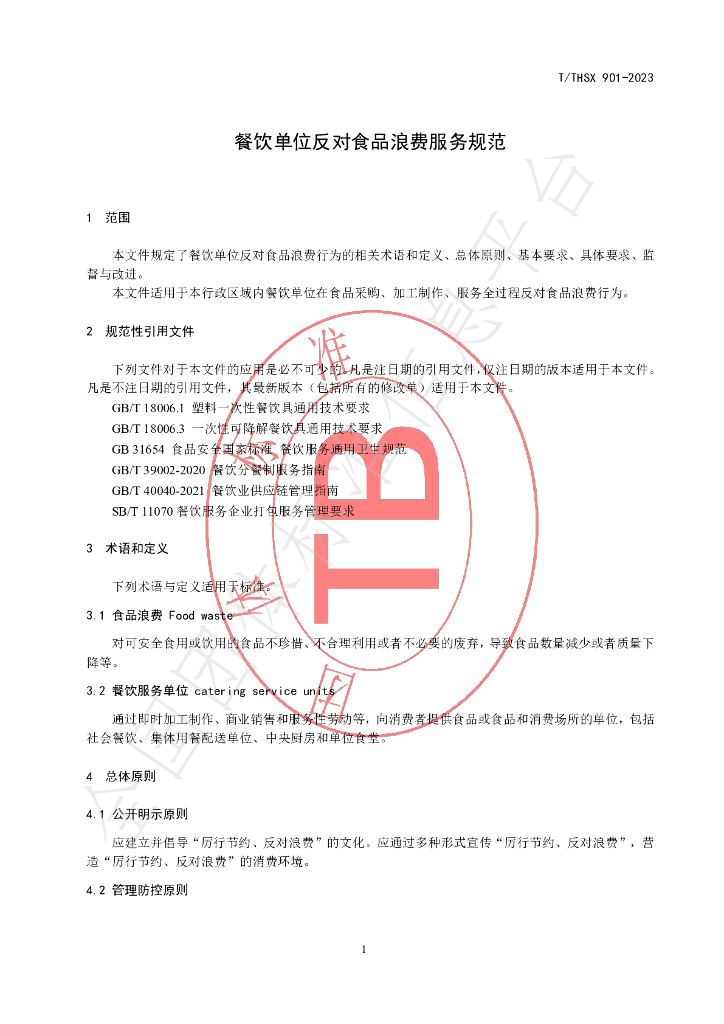 T/THSX 901-2023 标准预览