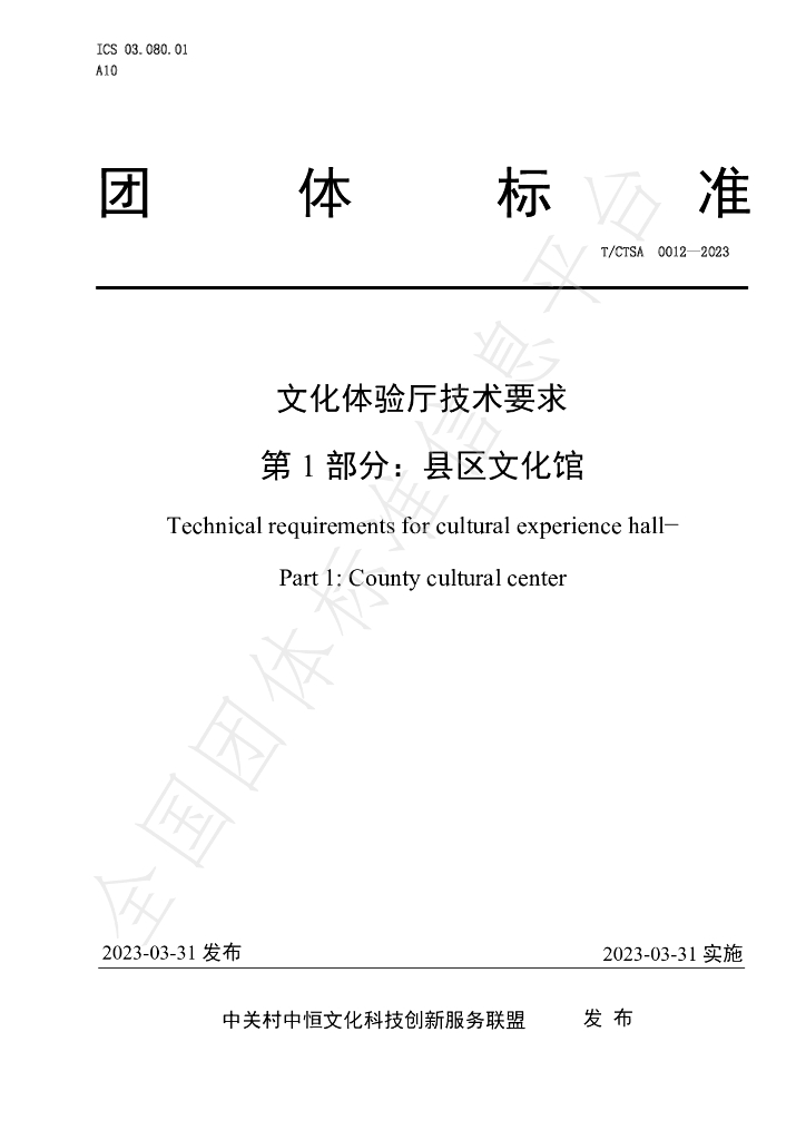 T/CTSA 0012-2023 标准预览
