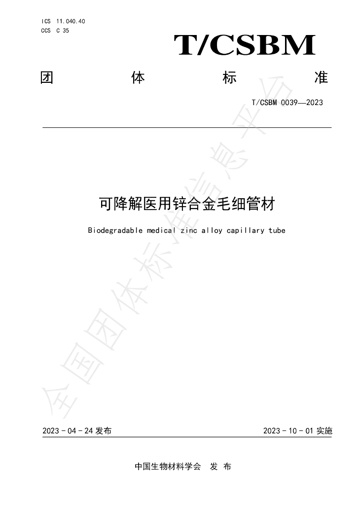 T/CSBM 0039-2023 标准预览