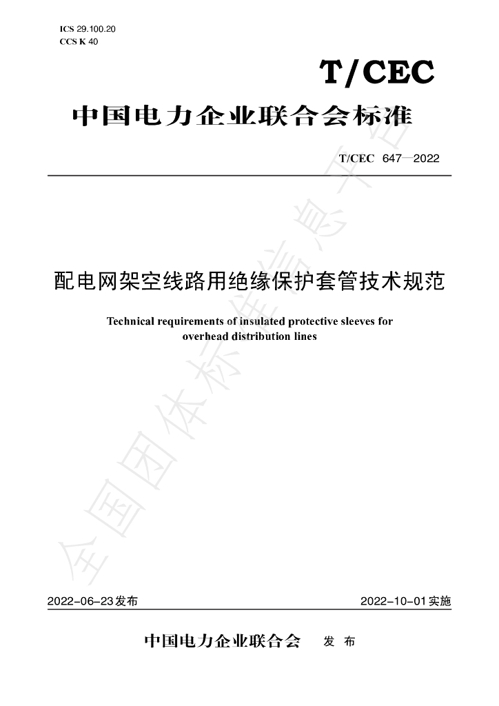 T/CEC 647-2022 标准预览