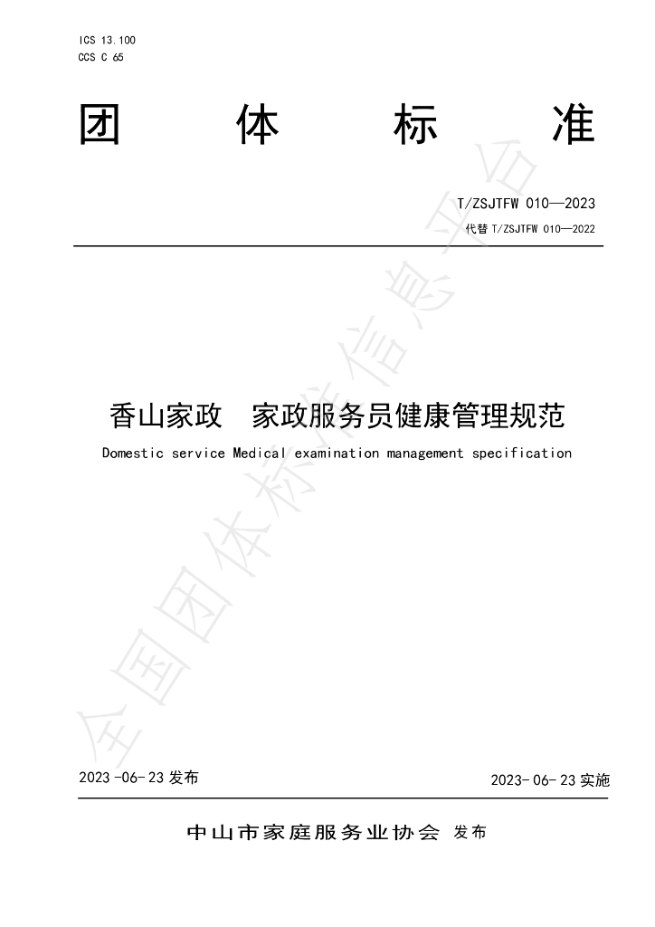 T/ZSJTFW 010-2023 标准预览