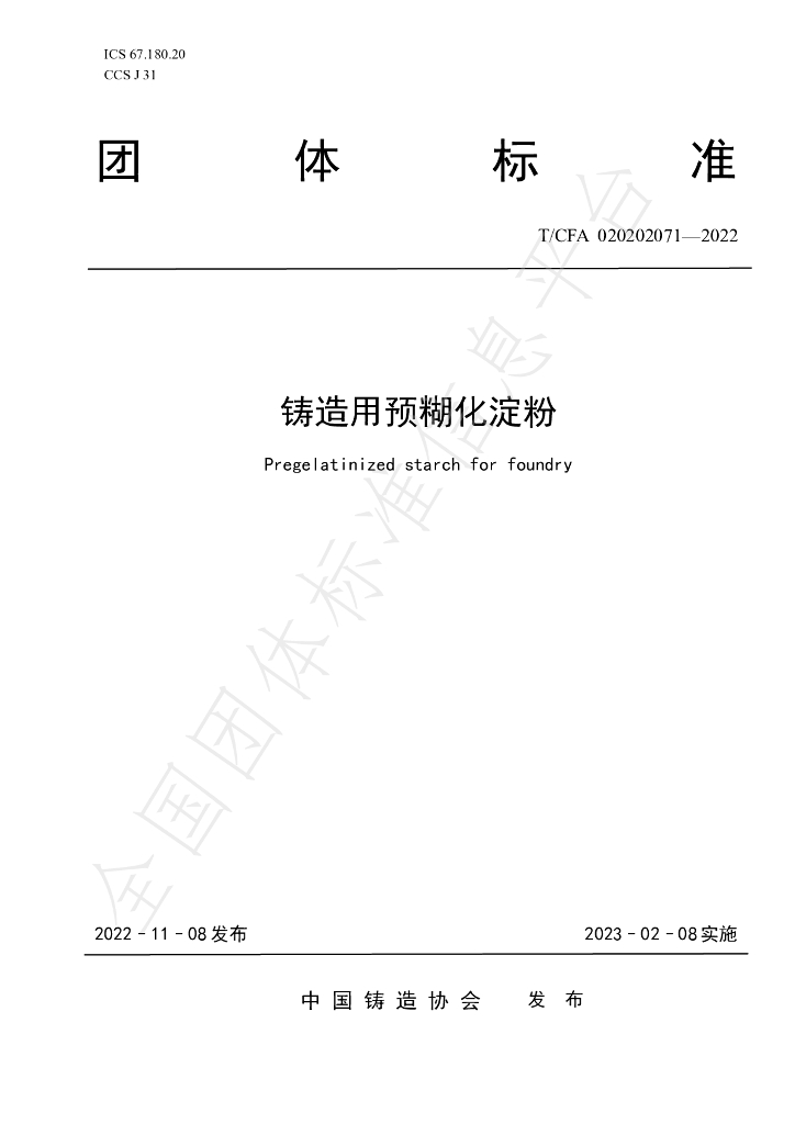 T/CFA 020202071-2022 标准预览