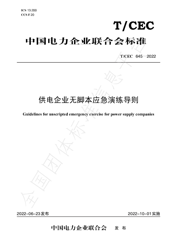 T/CEC 645-2022 标准预览