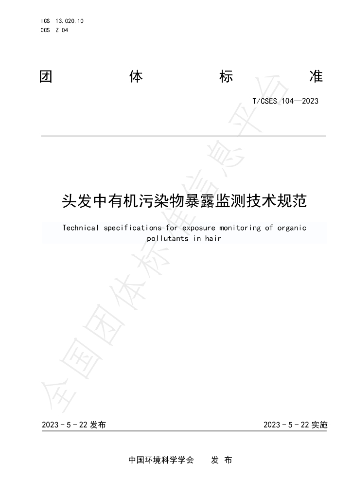 T/CSES 104-2023 标准预览