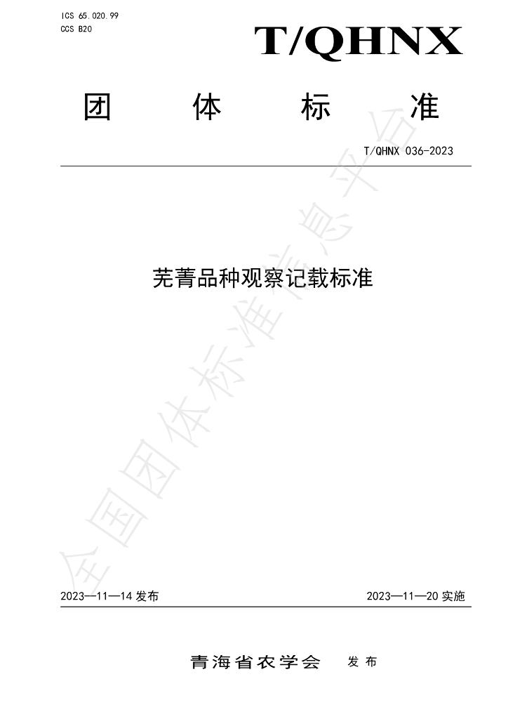 T/QHNX 036-2023 标准预览