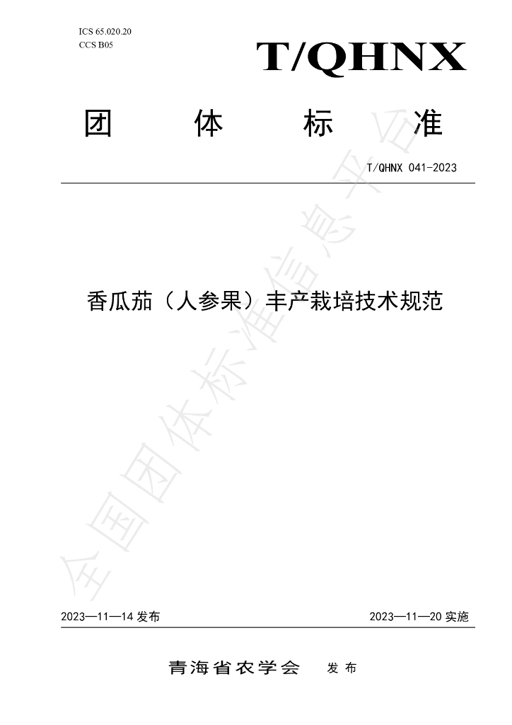 T/QHNX 041-2023 标准预览