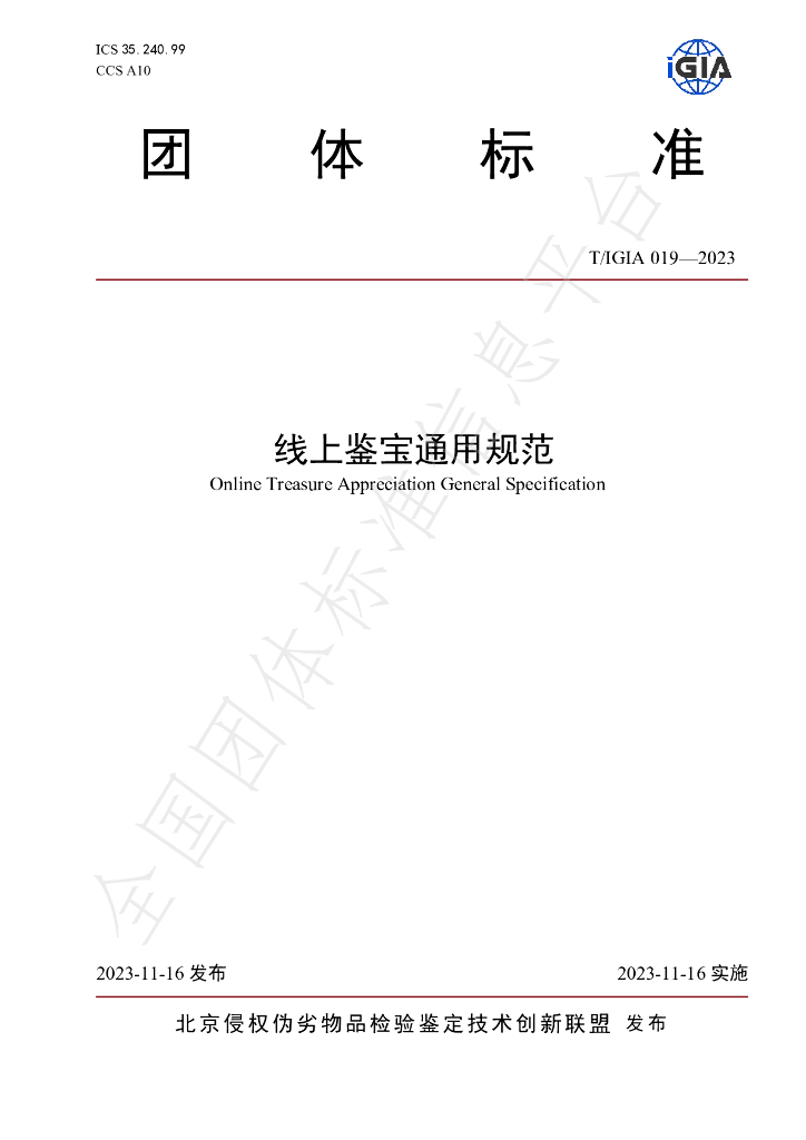 T/IGIA 019-2023 标准预览