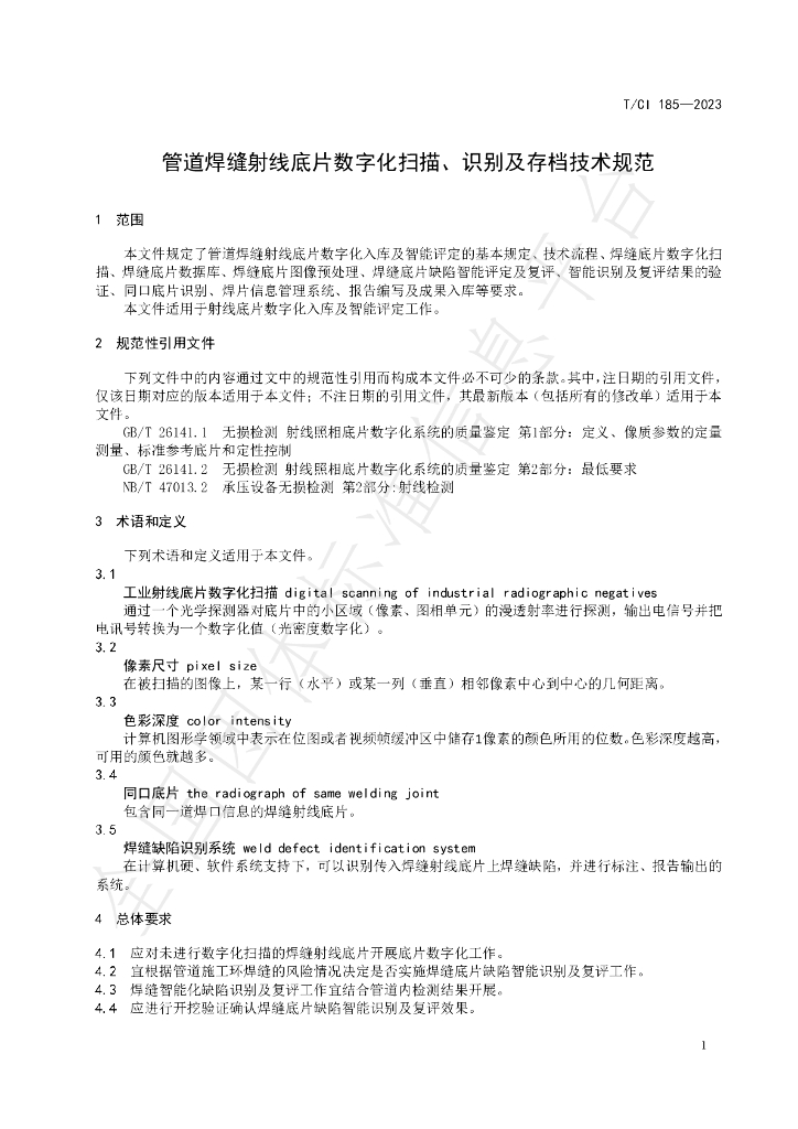 T/CI 185-2023 标准预览