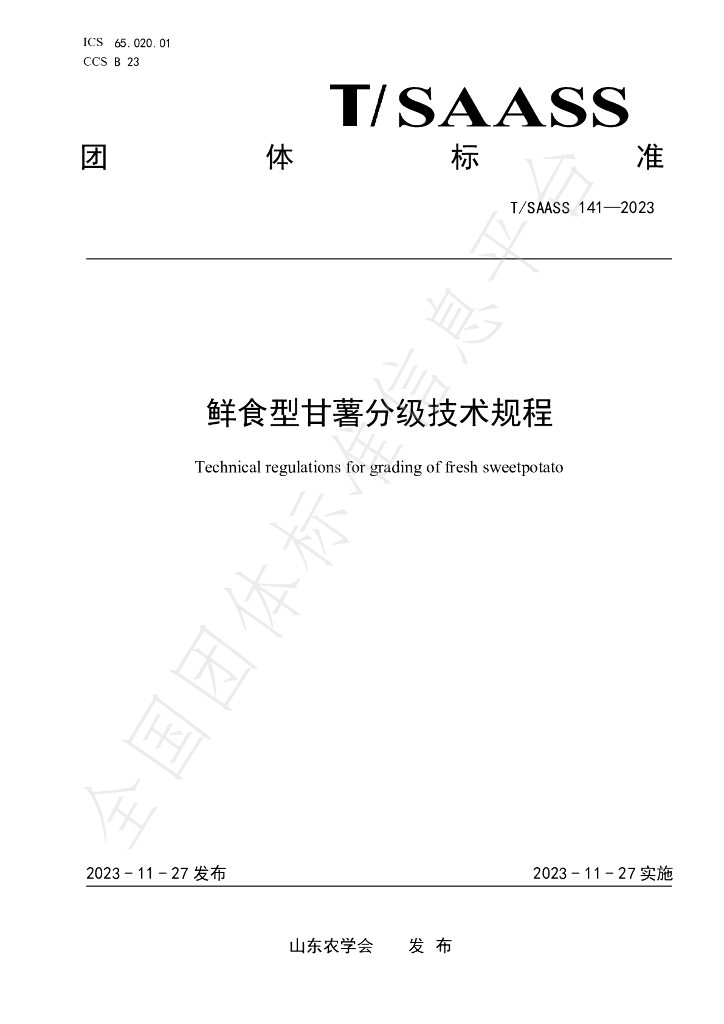 T/SAASS 141-2023 标准预览