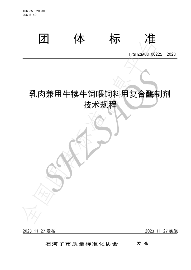 T/SHZSAQS 00225-2023 标准预览