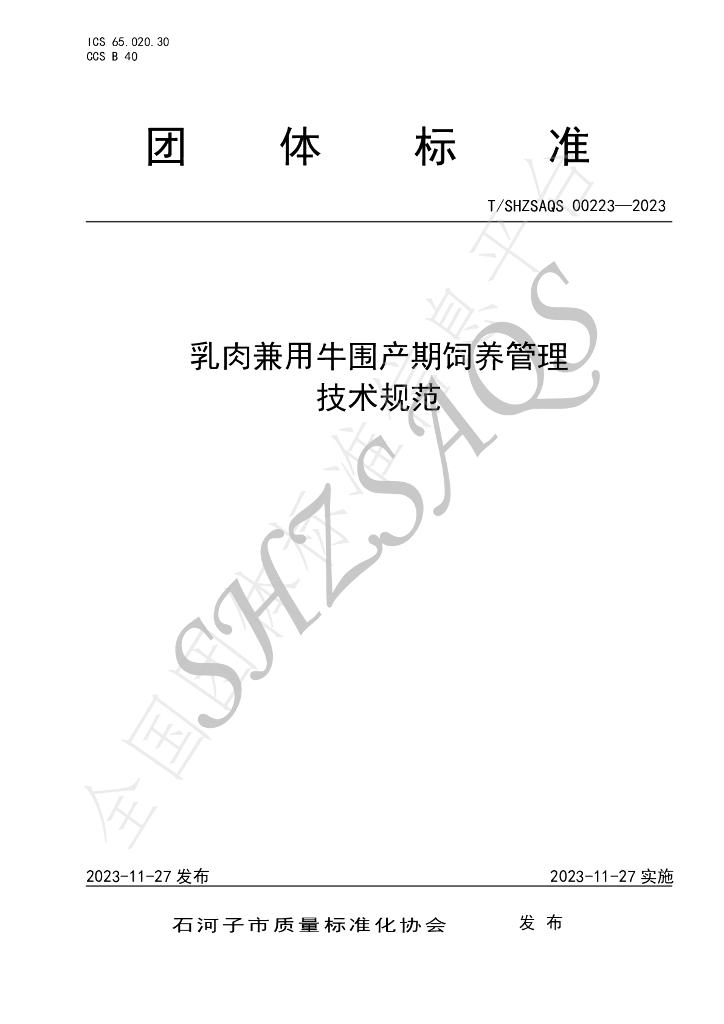 T/SHZSAQS 00223-2023 标准预览
