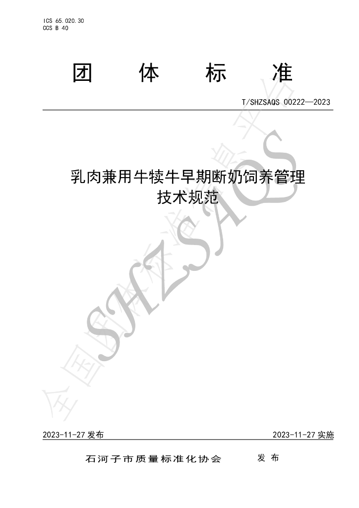 T/SHZSAQS 00222-2023 标准预览