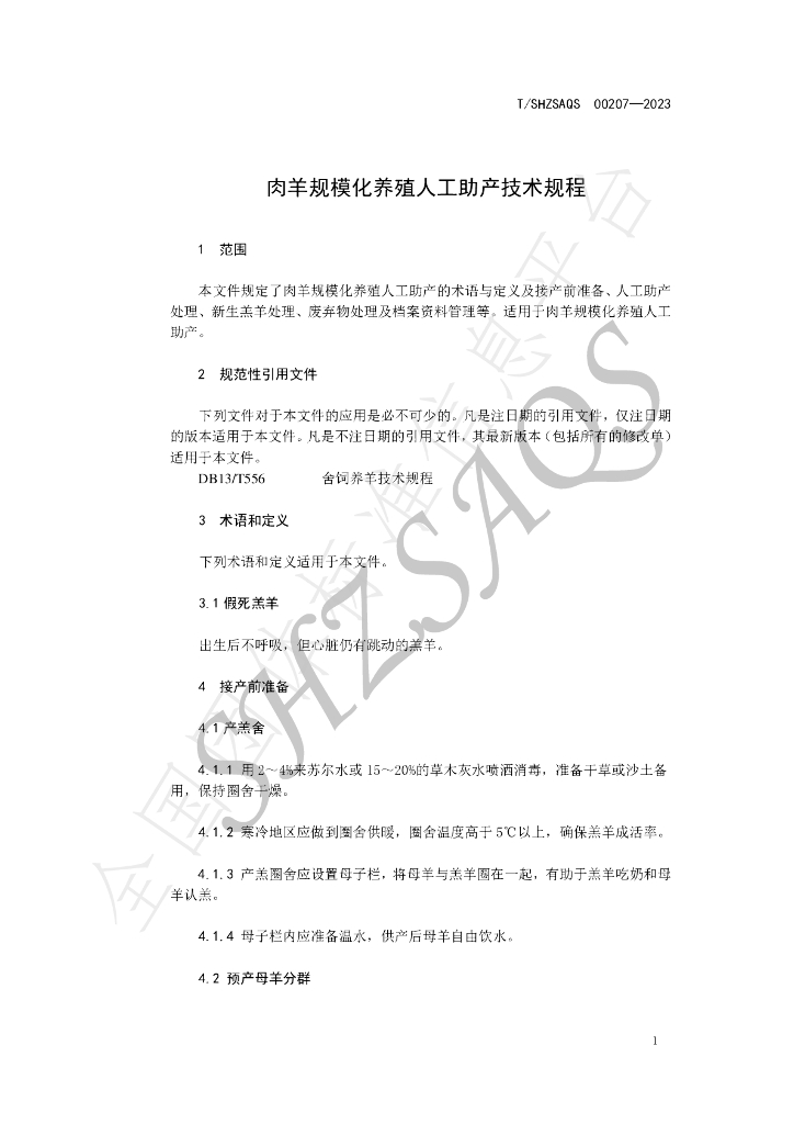 T/SHZSAQS 00207-2023 标准预览