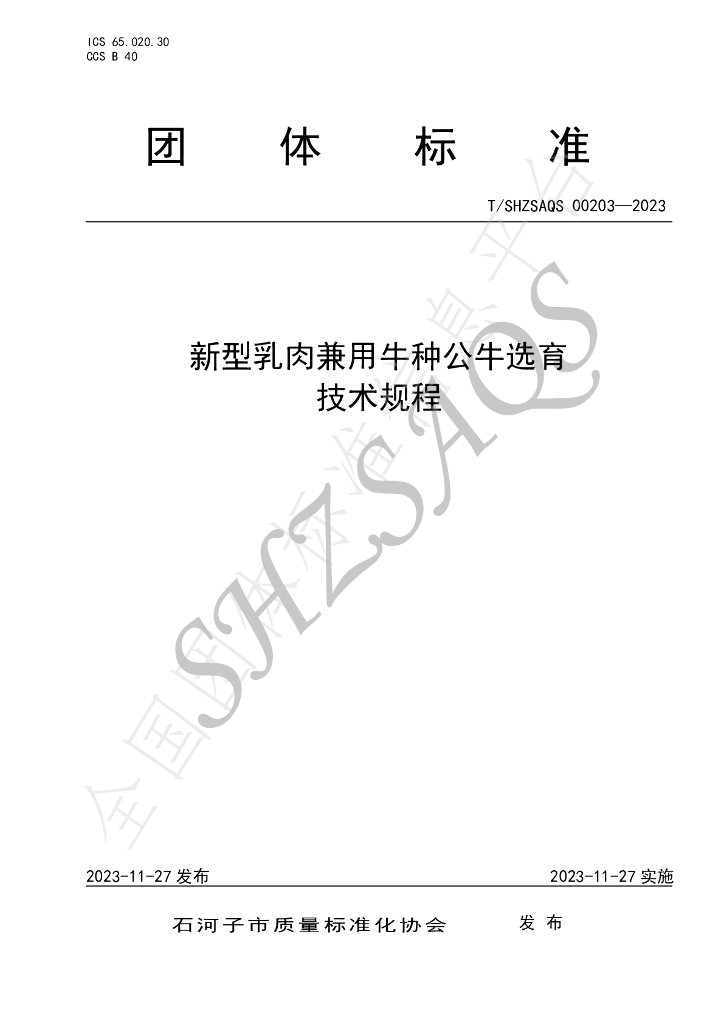 T/SHZSAQS 00203-2023 标准预览