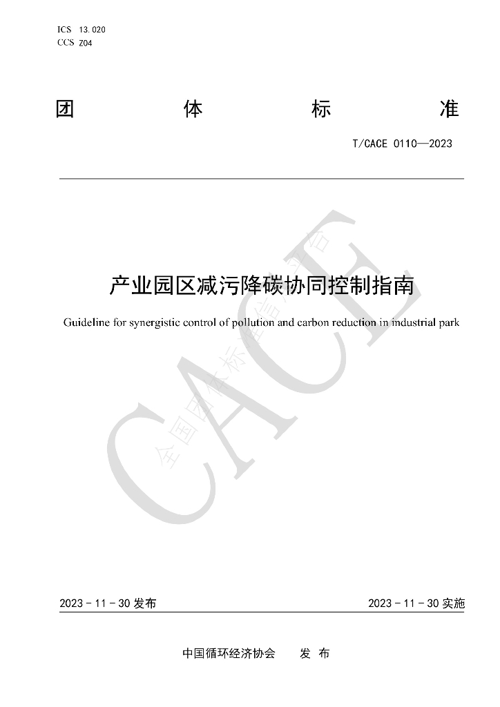 T/CACE 0110-2023 标准预览