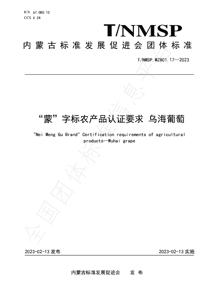 T/NMSP MZB01.17-2023 标准预览
