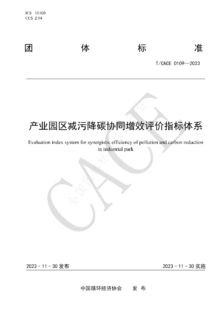 T/CACE 0109-2023 标准预览