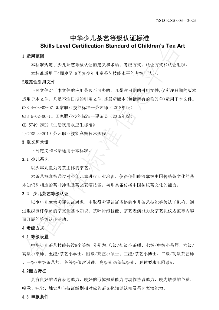 T/SDTCSS 003-2023 标准预览