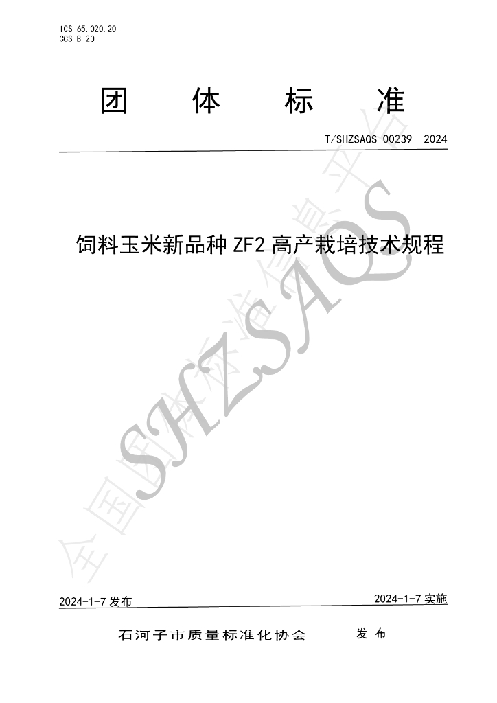 T/SHZSAQS 00239-2024 标准预览