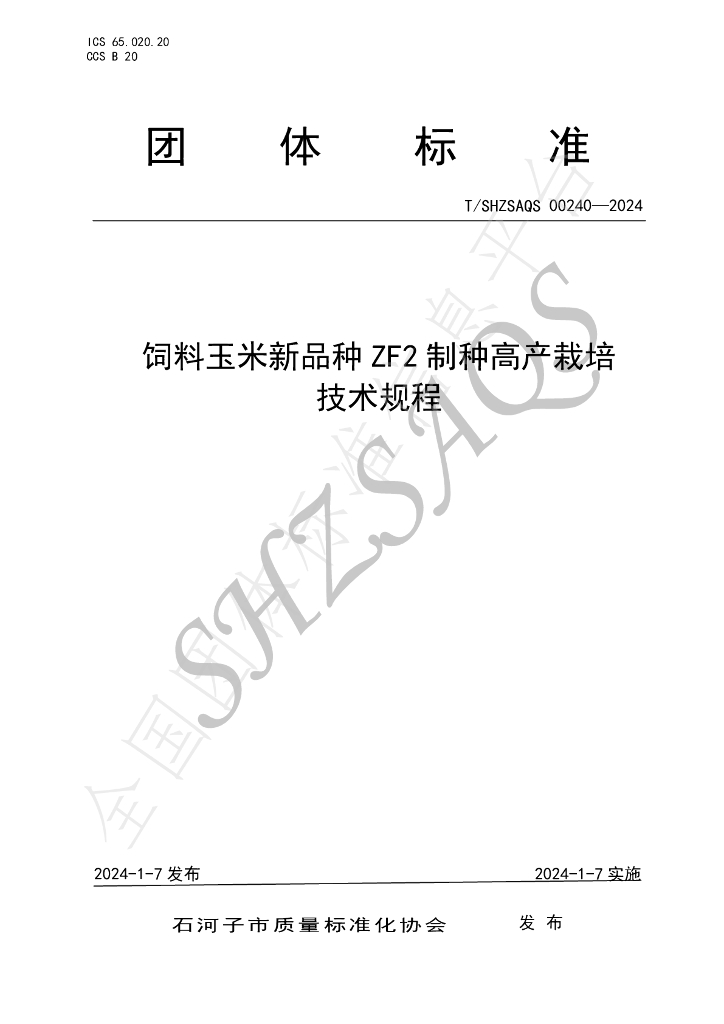 T/SHZSAQS 00240-2024 标准预览
