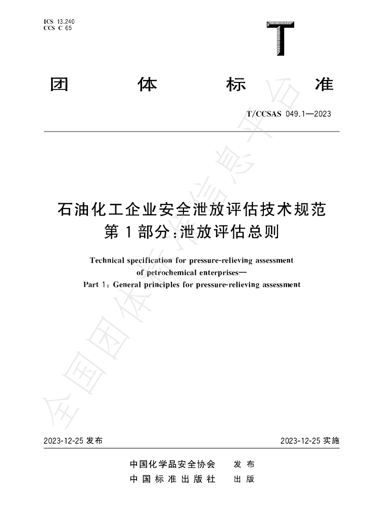 T/CCSAS 049.1-2023 标准预览