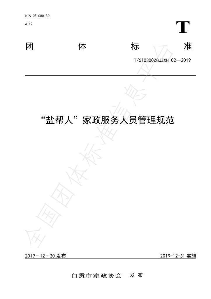T/510300ZGJZXH 02-2019 标准预览