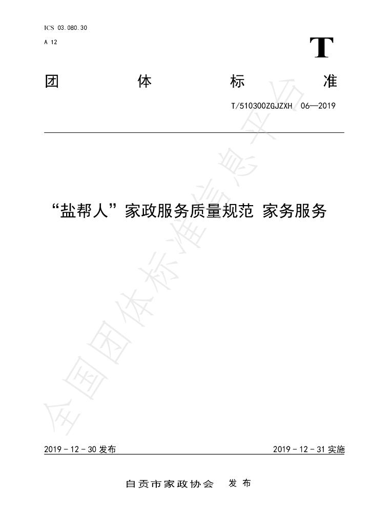T/510300ZGJZXH 06-2019 标准预览