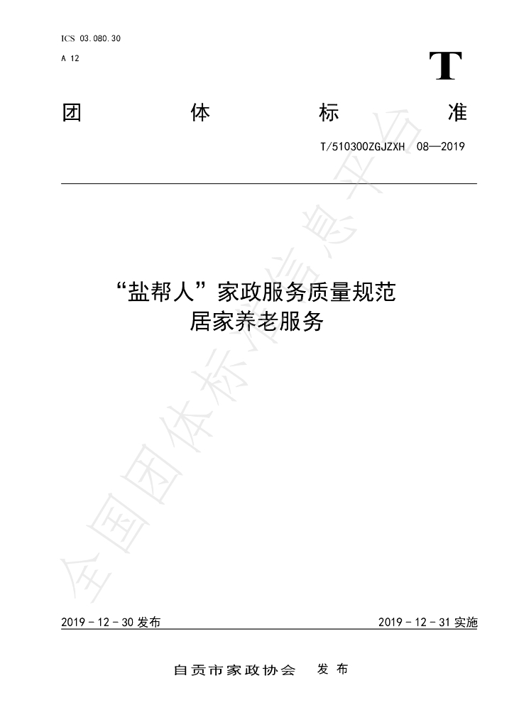T/510300ZGJZXH 08-2019 标准预览