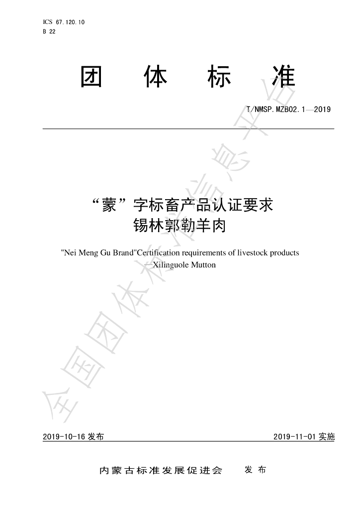 T/NMSP .MZB02.1-2020 标准预览