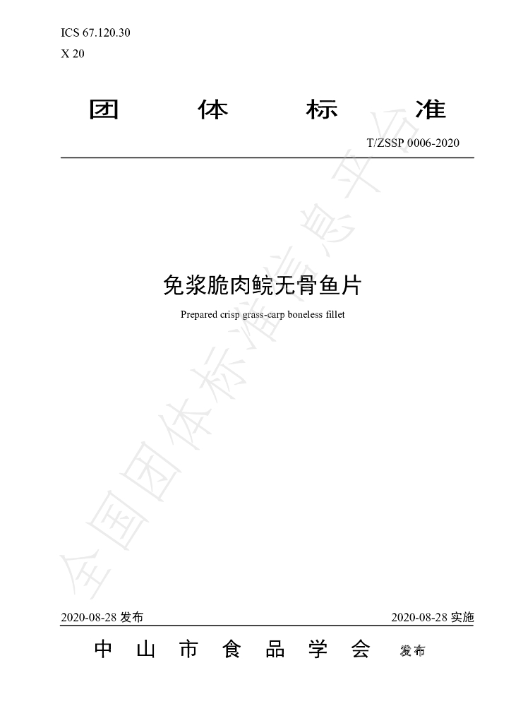 T/ZSSP 0006-2020 标准预览