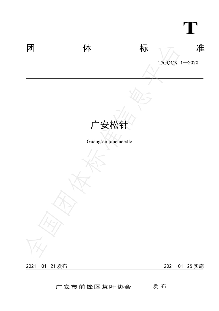 T/GQCX 1-2020 标准预览