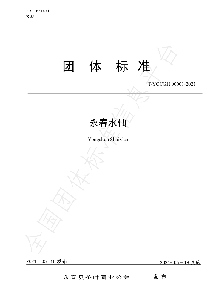 T/YCCGH 00001-2021 标准预览