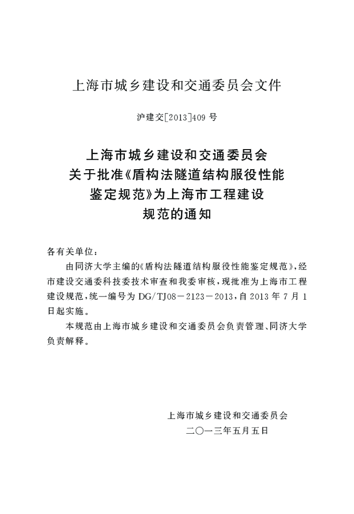 DG/TJ 08-2123-2013 标准预览