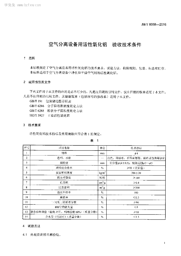 JB/T 8058-2016 标准预览