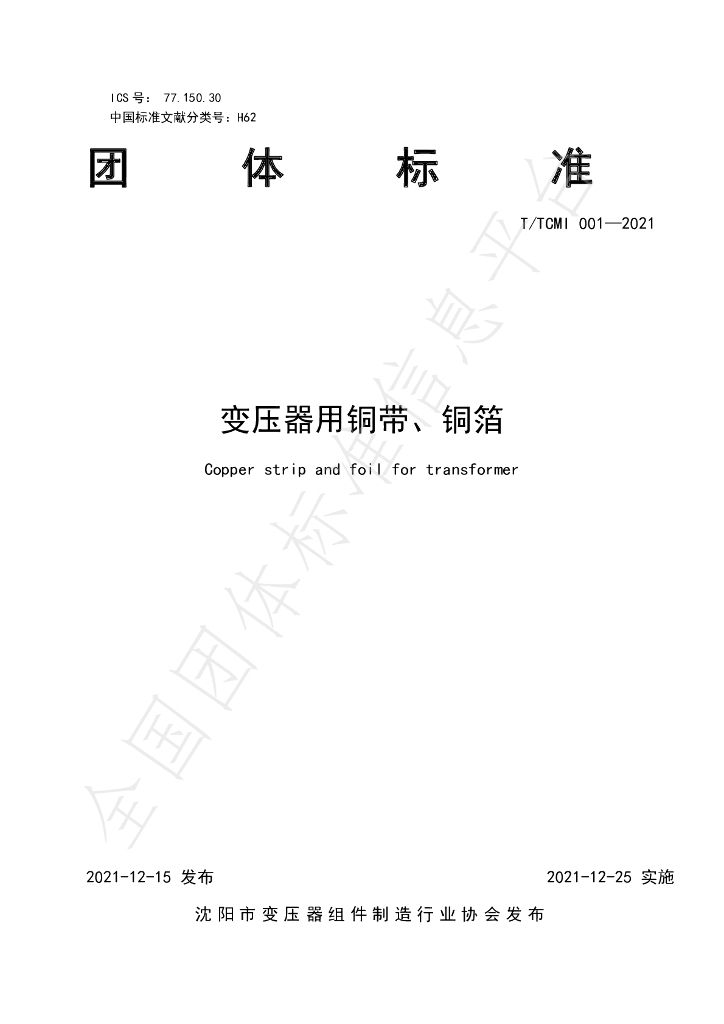 T/TCMI 001-2021 标准预览