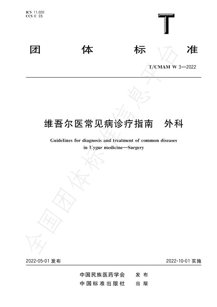 T/CMAM w3-2022 标准预览