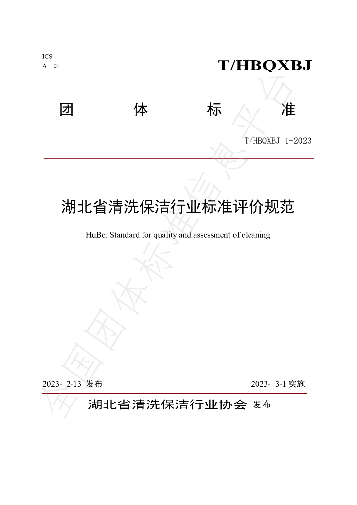 T/HBQXBJ 1-2023 标准预览