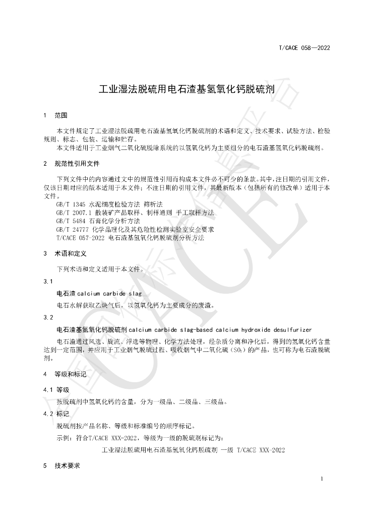 T/CACE 058-2022 标准预览