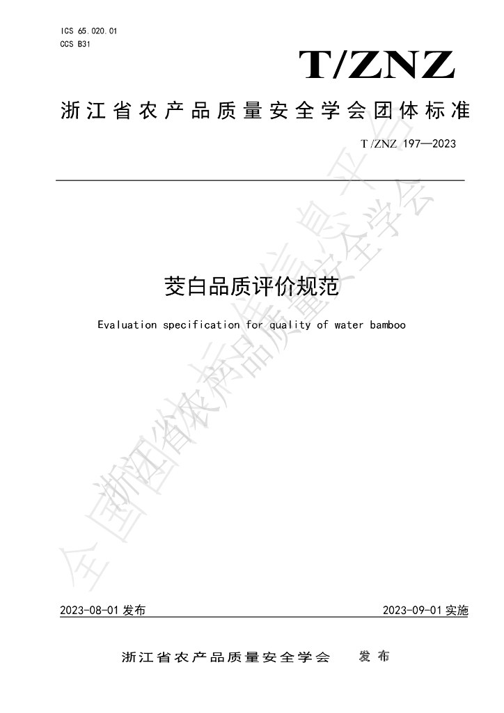T/ZNZ 197-2023 标准预览