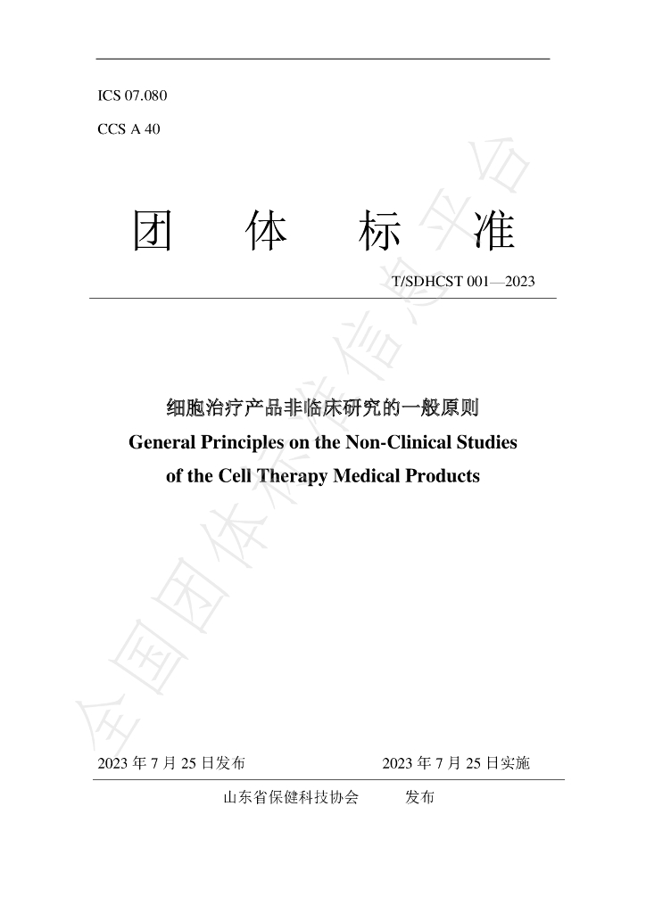 T/SDHCST 001-2023 标准预览