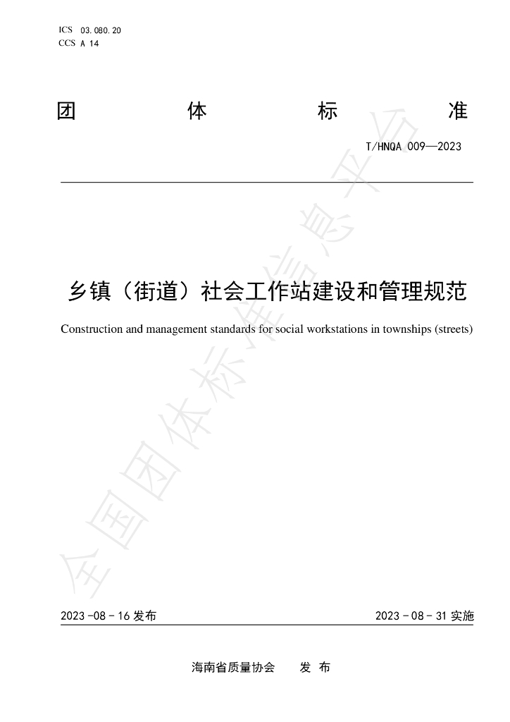 T/HNQA 009-2023 标准预览