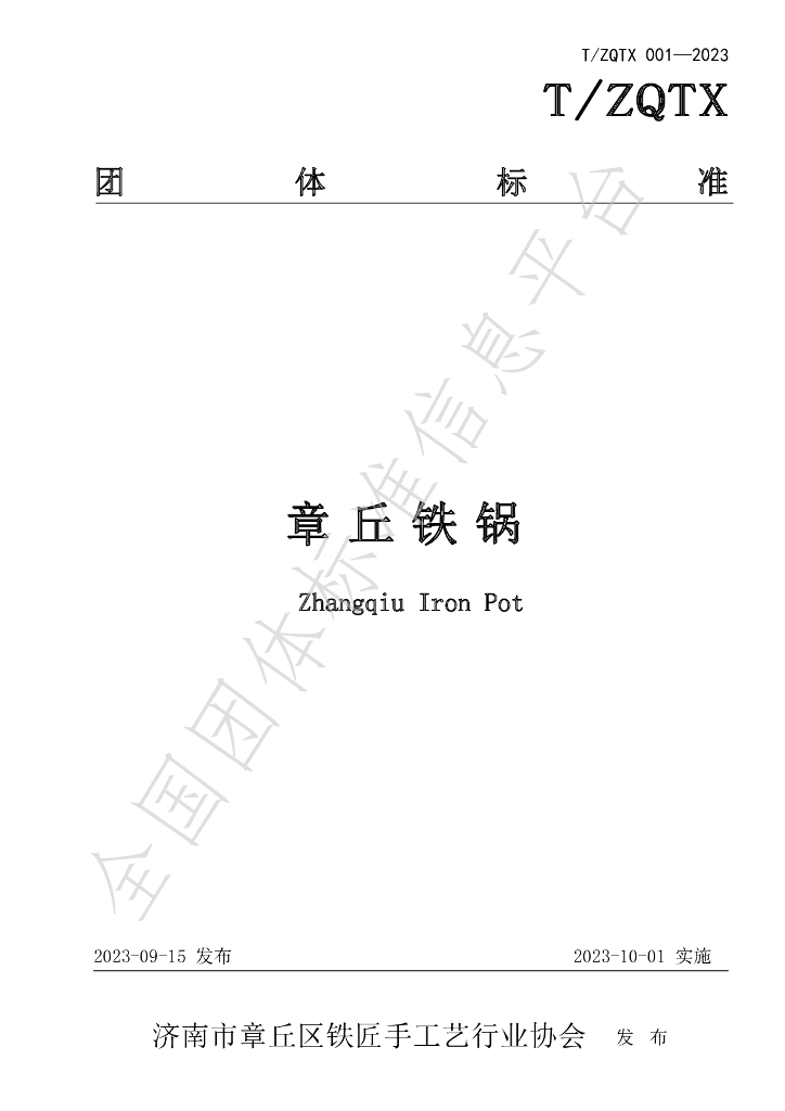 T/ZQTX 001-2023 标准预览