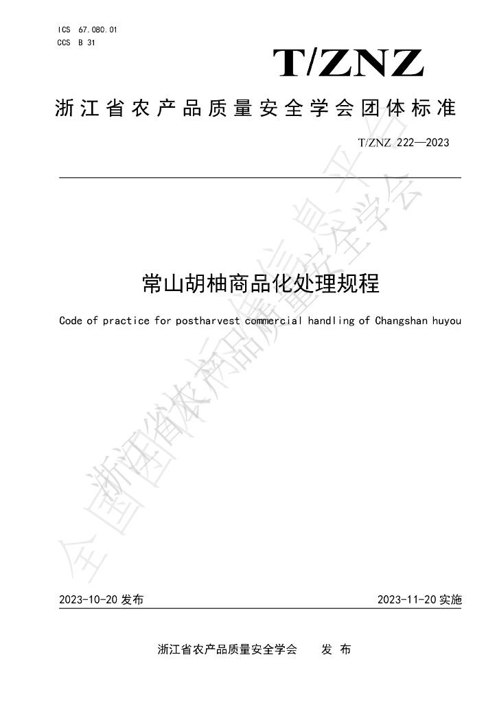 T/ZNZ 222-2023 标准预览
