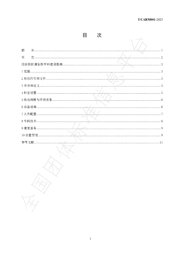 T/CARM 001-2023 标准预览