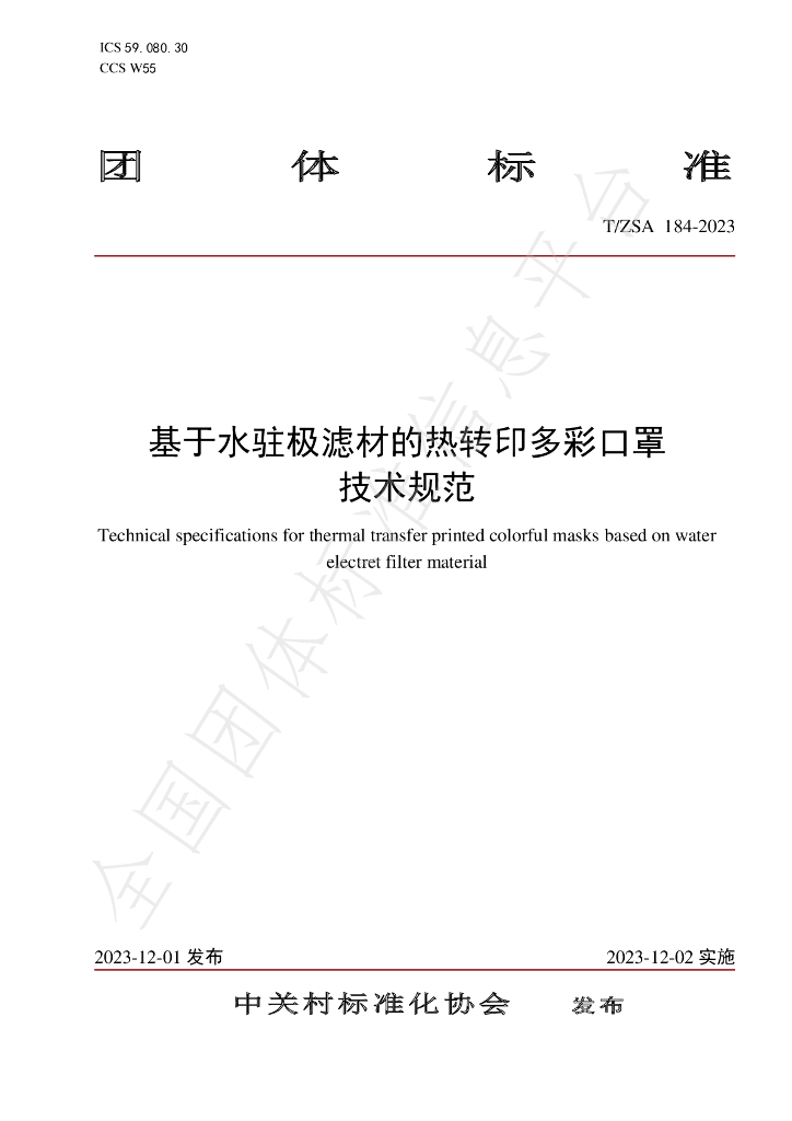 T/ZSA 184-2023 标准预览