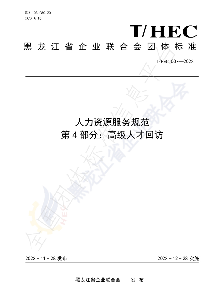 T/HEC 007-2023 标准预览