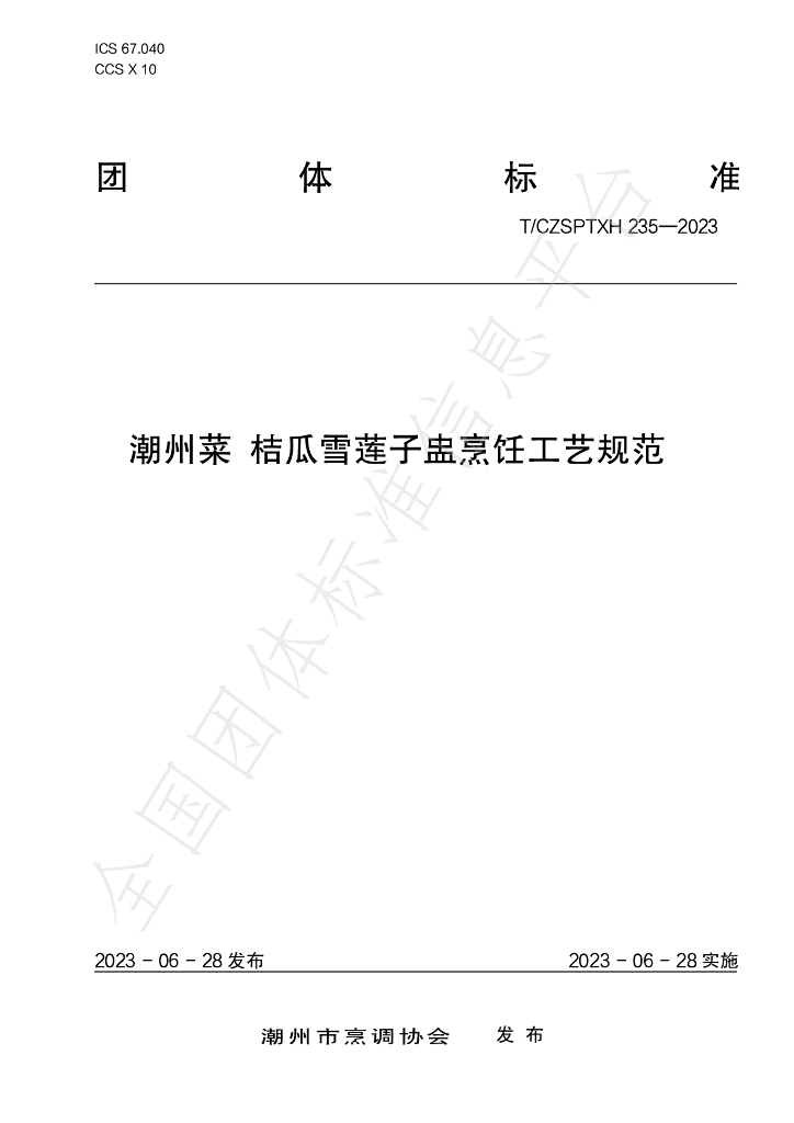 T/CZSPTXH 235-2023 标准预览
