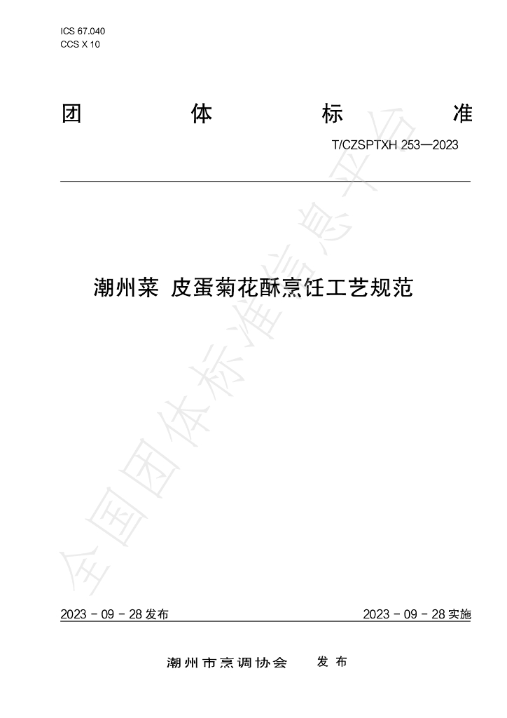 T/CZSPTXH 253-2023 标准预览
