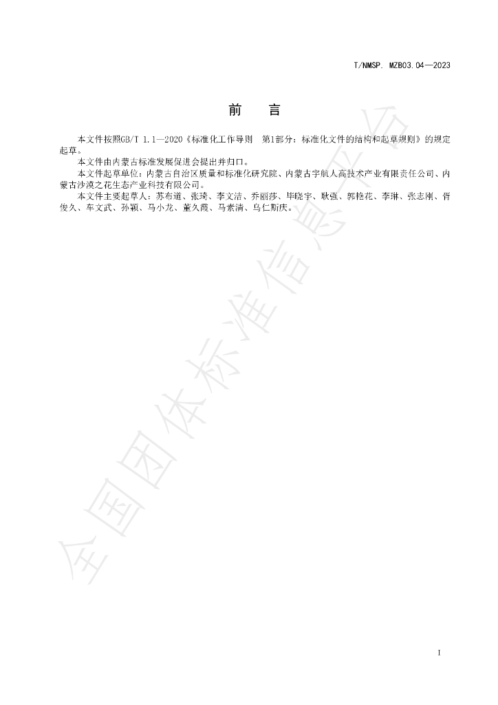 T/NMSP MZB03.04-2023 标准预览